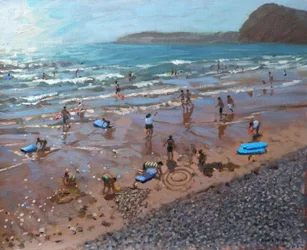 Kreise im Sand, Sidmouth, 2007